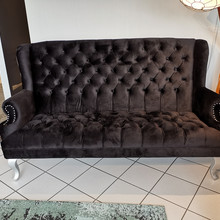 Barocco Black Dreisitzer Sofa